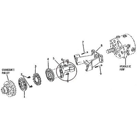 Aftermarket T128296 Fits John Deere Hydraulic Pump Drive Shaft Coupler 300B 410 510 670 HYF20-0003